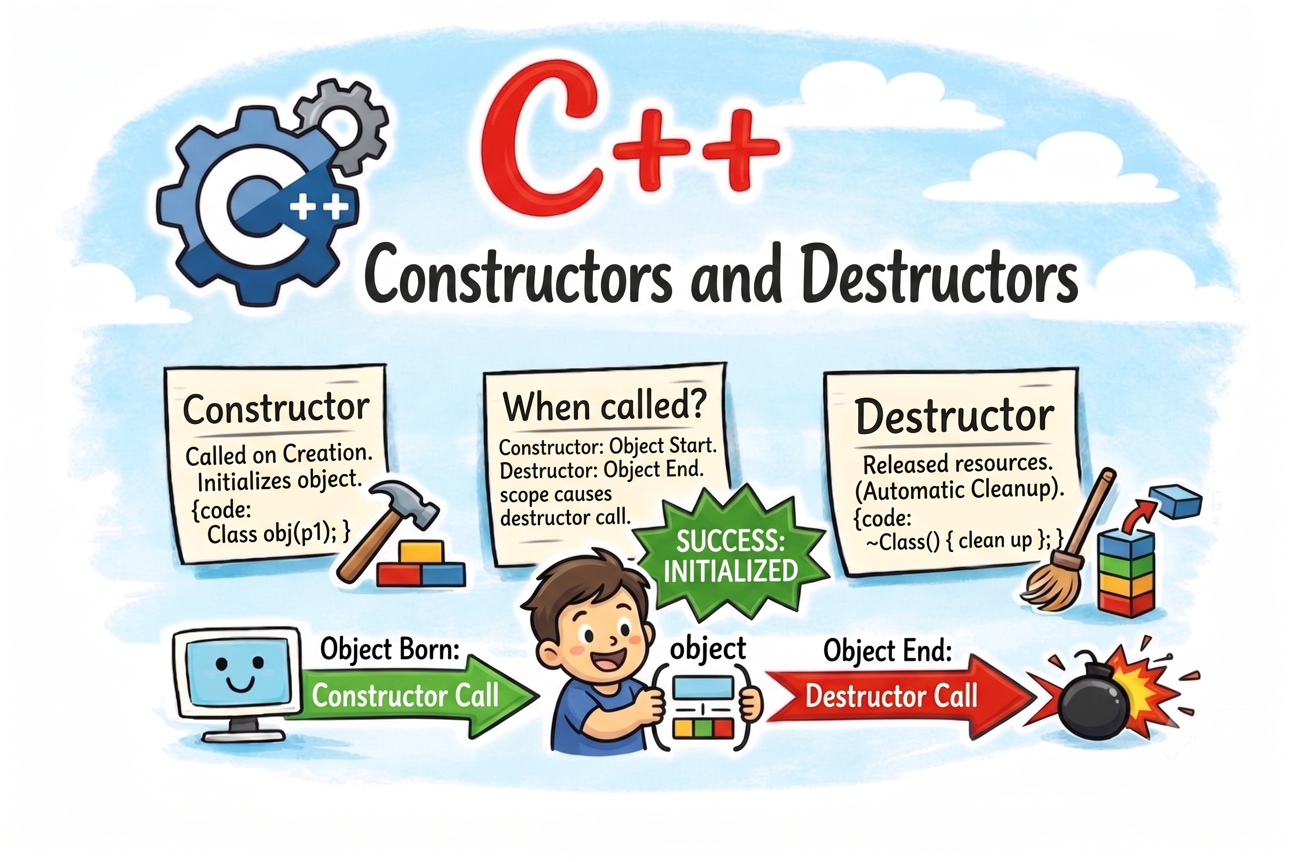 Constructors and Destructors in C++
